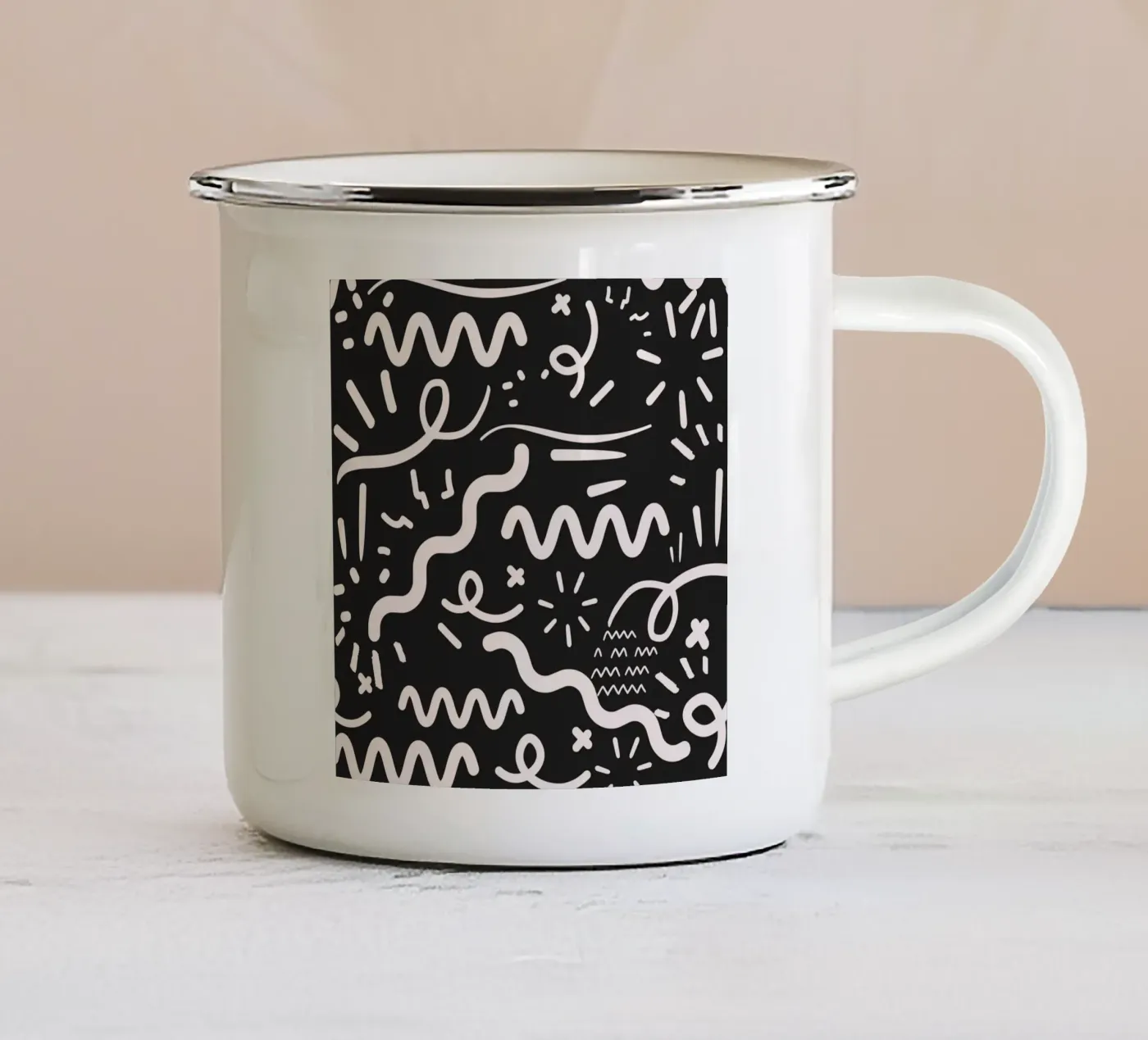Surface pattern 04 enamel mug by Little Dean