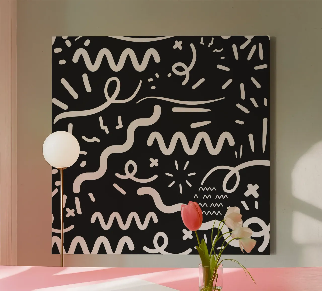 Surface pattern 04 canvas with Floater frame by Little Dean