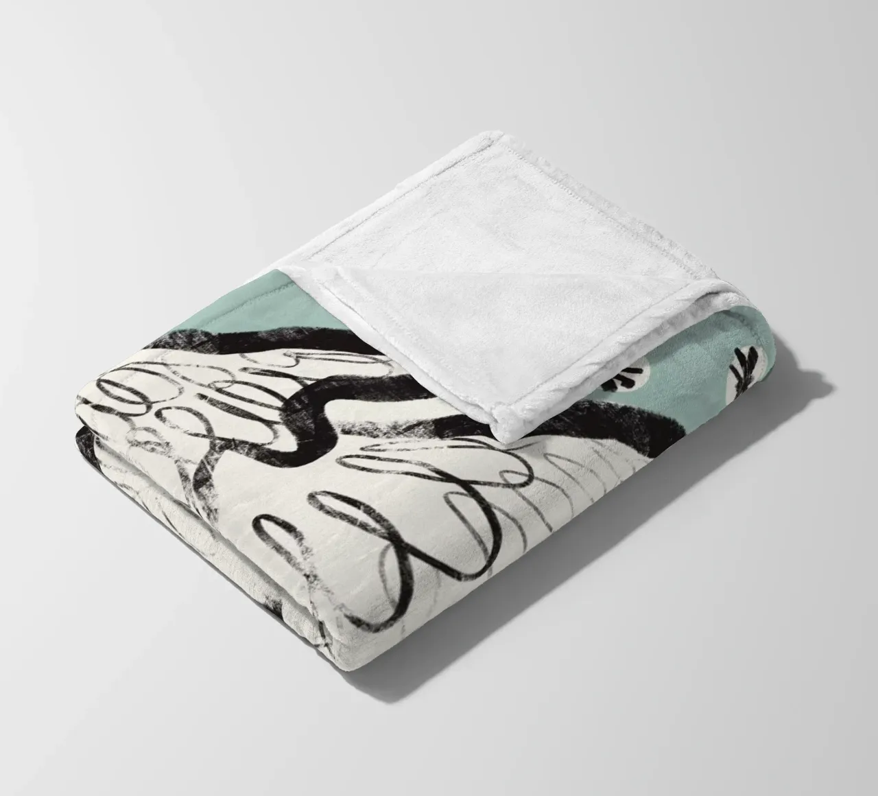 Christmas Tree (Mint) fleece blanket by treechild