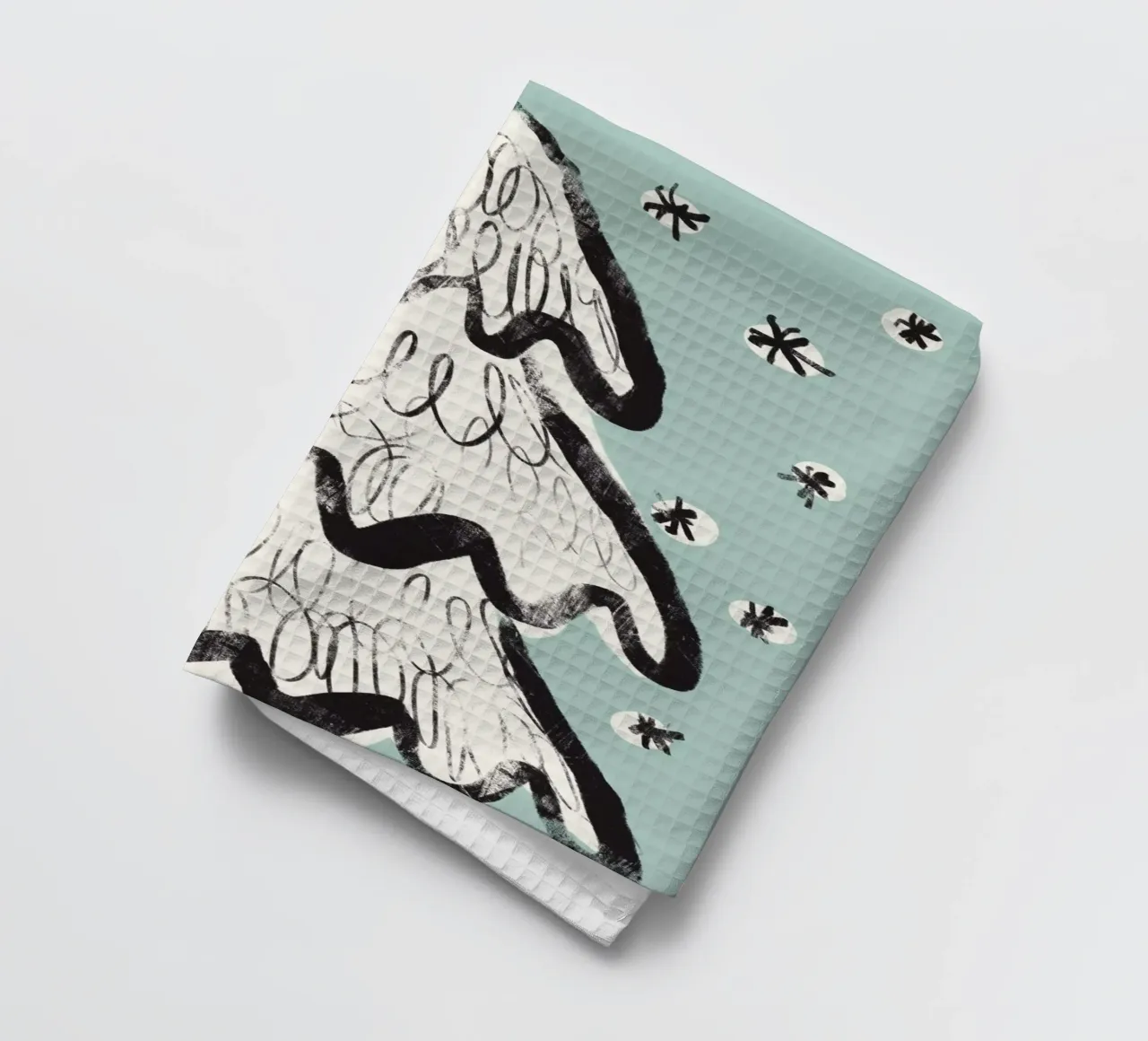 Christmas Tree (Mint) tea towel by treechild