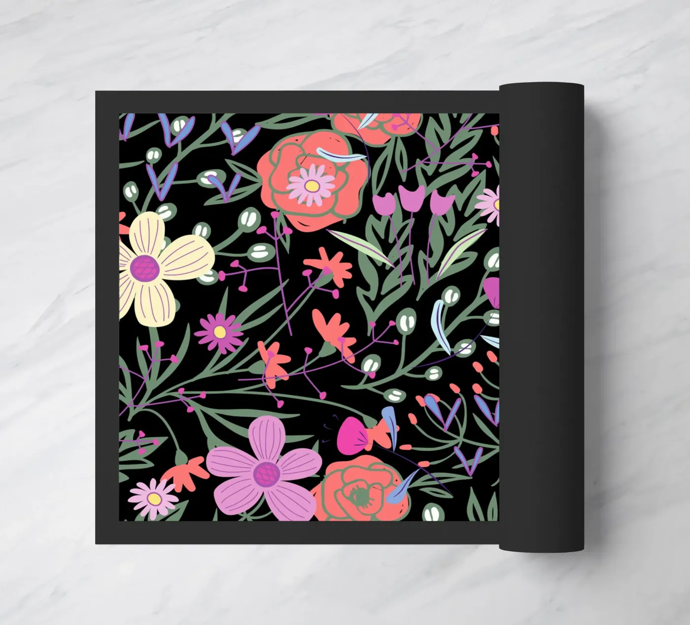 Botanical pattern 19 Fußmatte von Little Dean