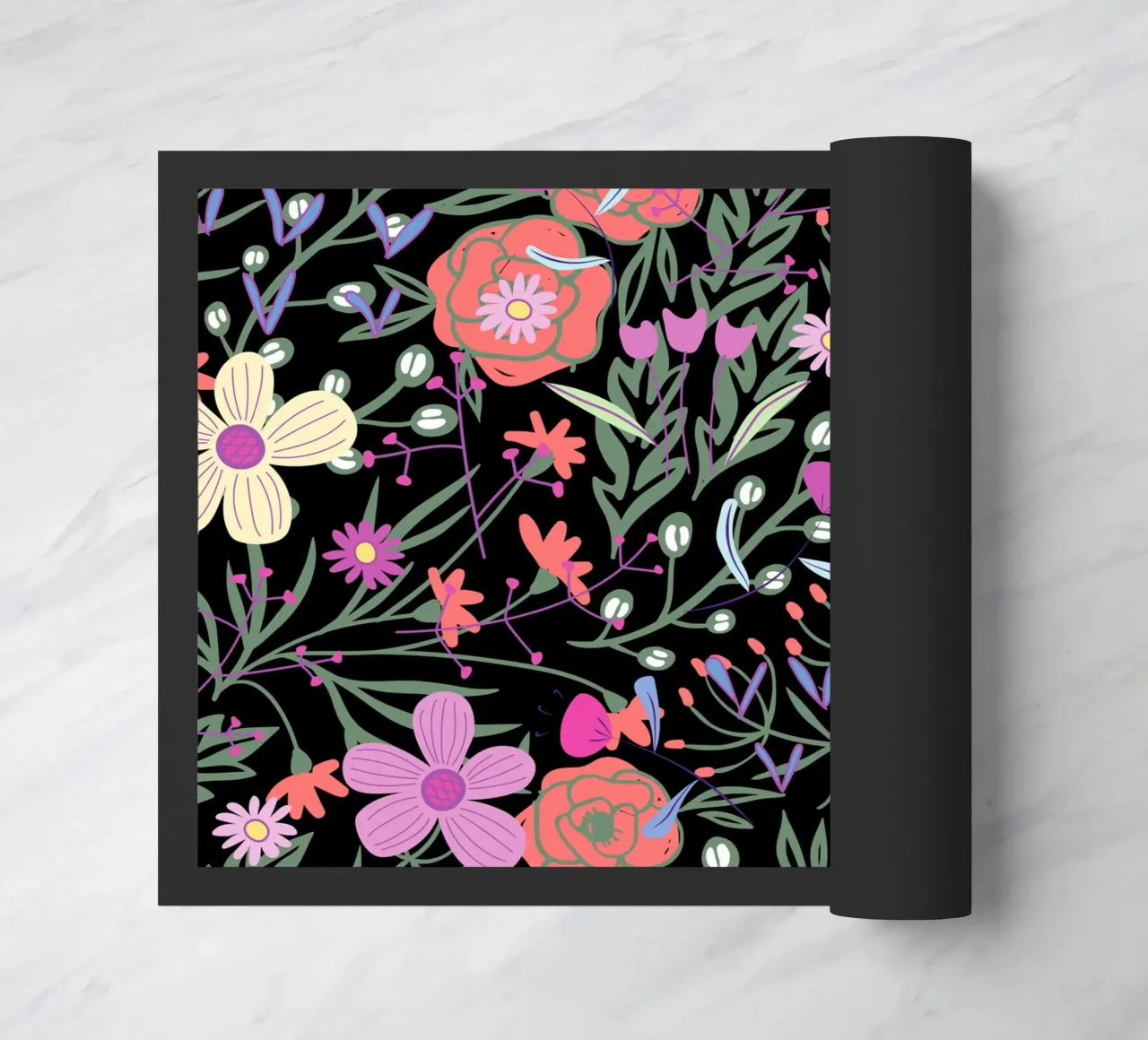 Botanical pattern 19 doormat by Little Dean