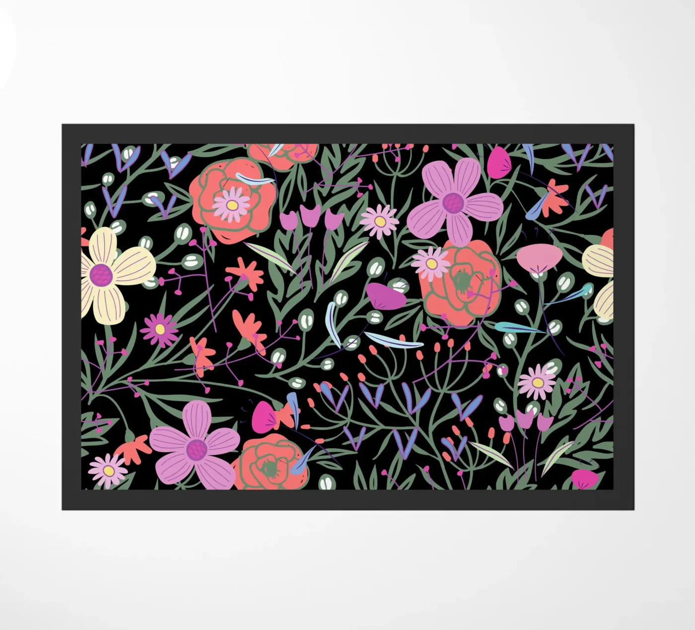Botanical pattern 19 Fußmatte von Little Dean