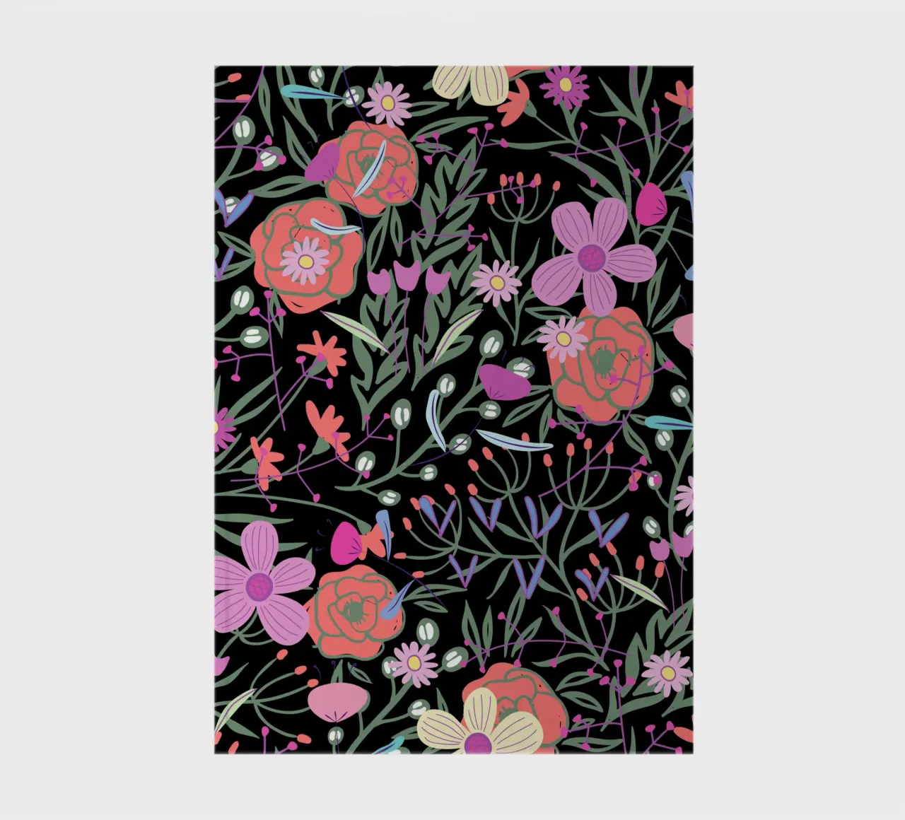 Botanical pattern 19 notebook by Little Dean