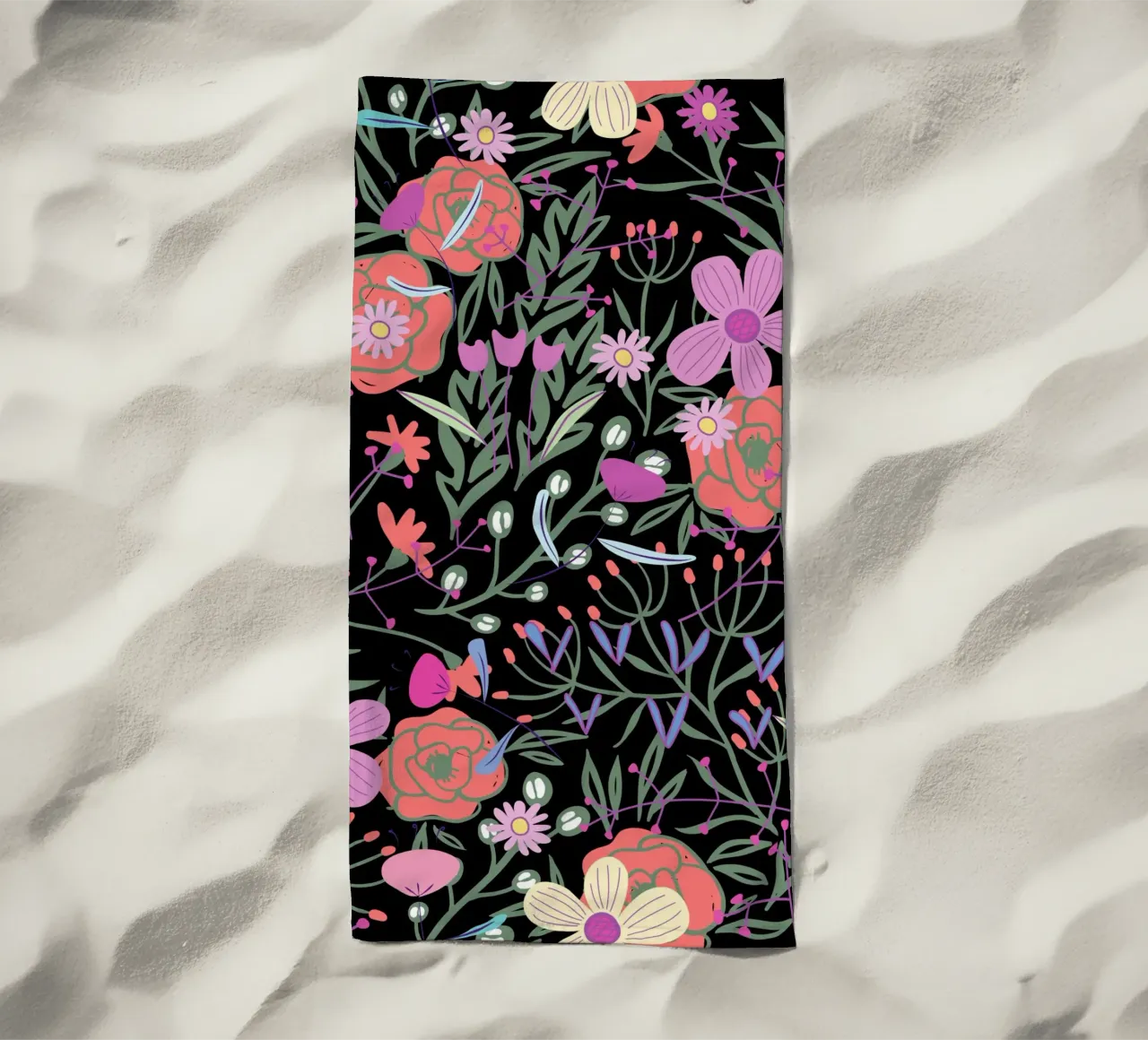 Motivo botanico 19 telo mare da Little Dean