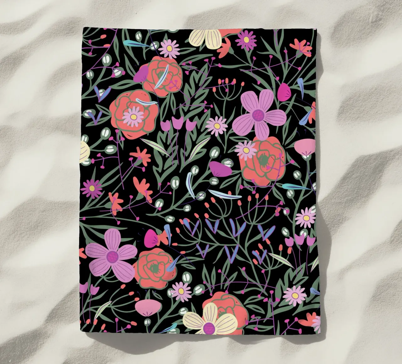 Motivo botanico 19 telo mare da Little Dean