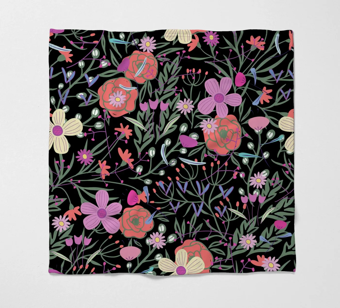 Botanical pattern 19 Fleecedecke von Little Dean