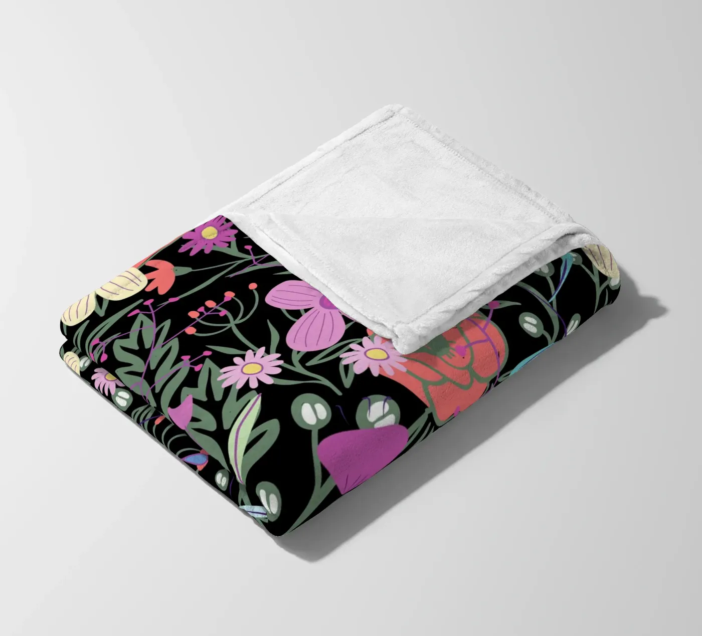 Botanical pattern 19 Fleecedecke von Little Dean