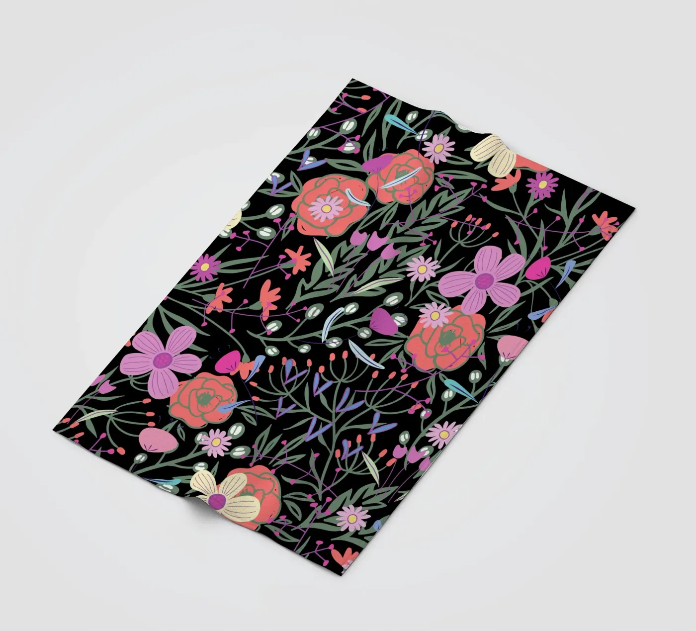 Botanical pattern 19 Fleecedecke von Little Dean