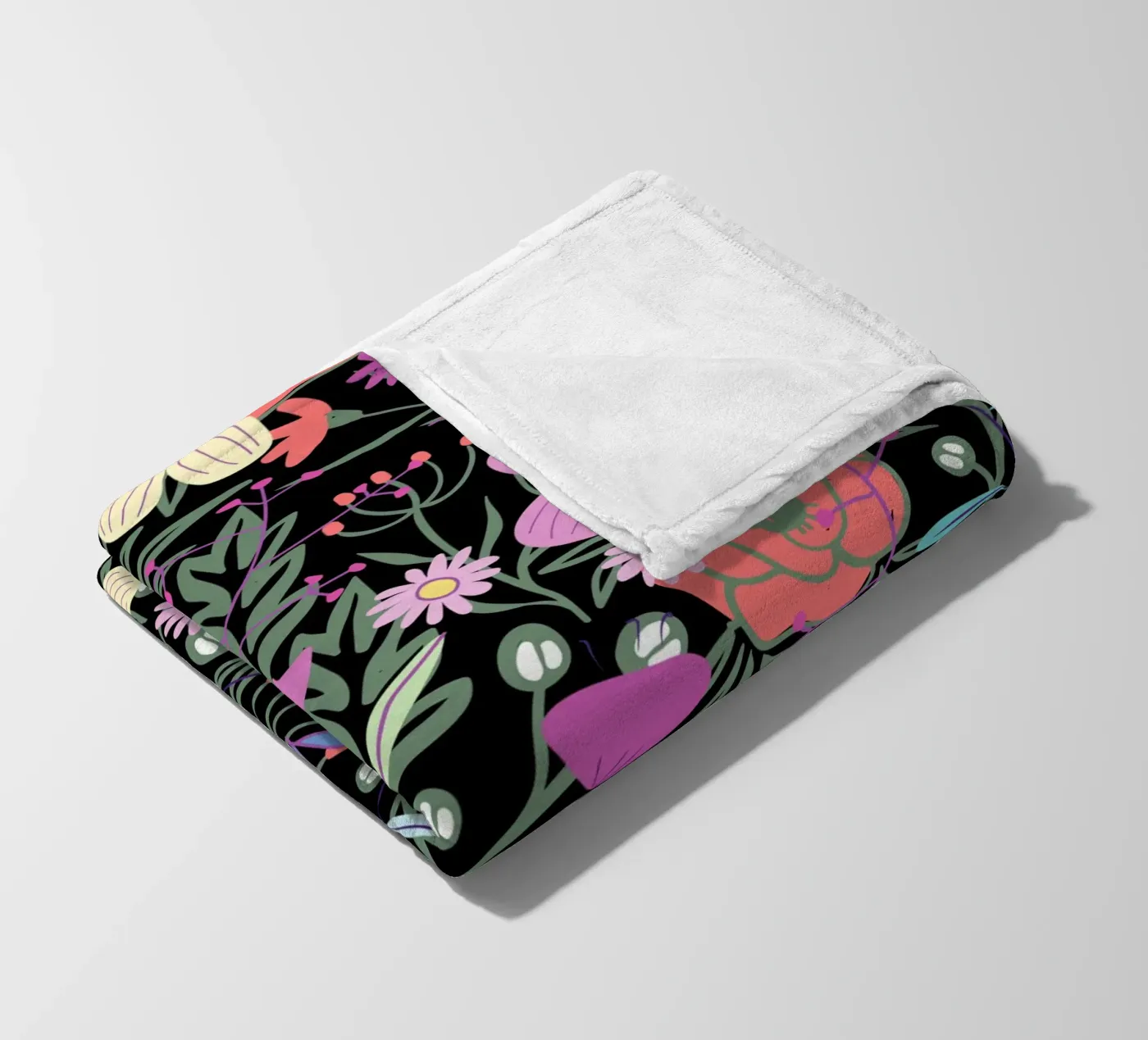 Botanical pattern 19 Fleecedecke von Little Dean