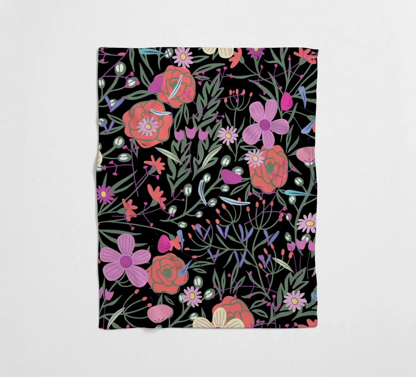 Botanical pattern 19 Fleecedecke von Little Dean