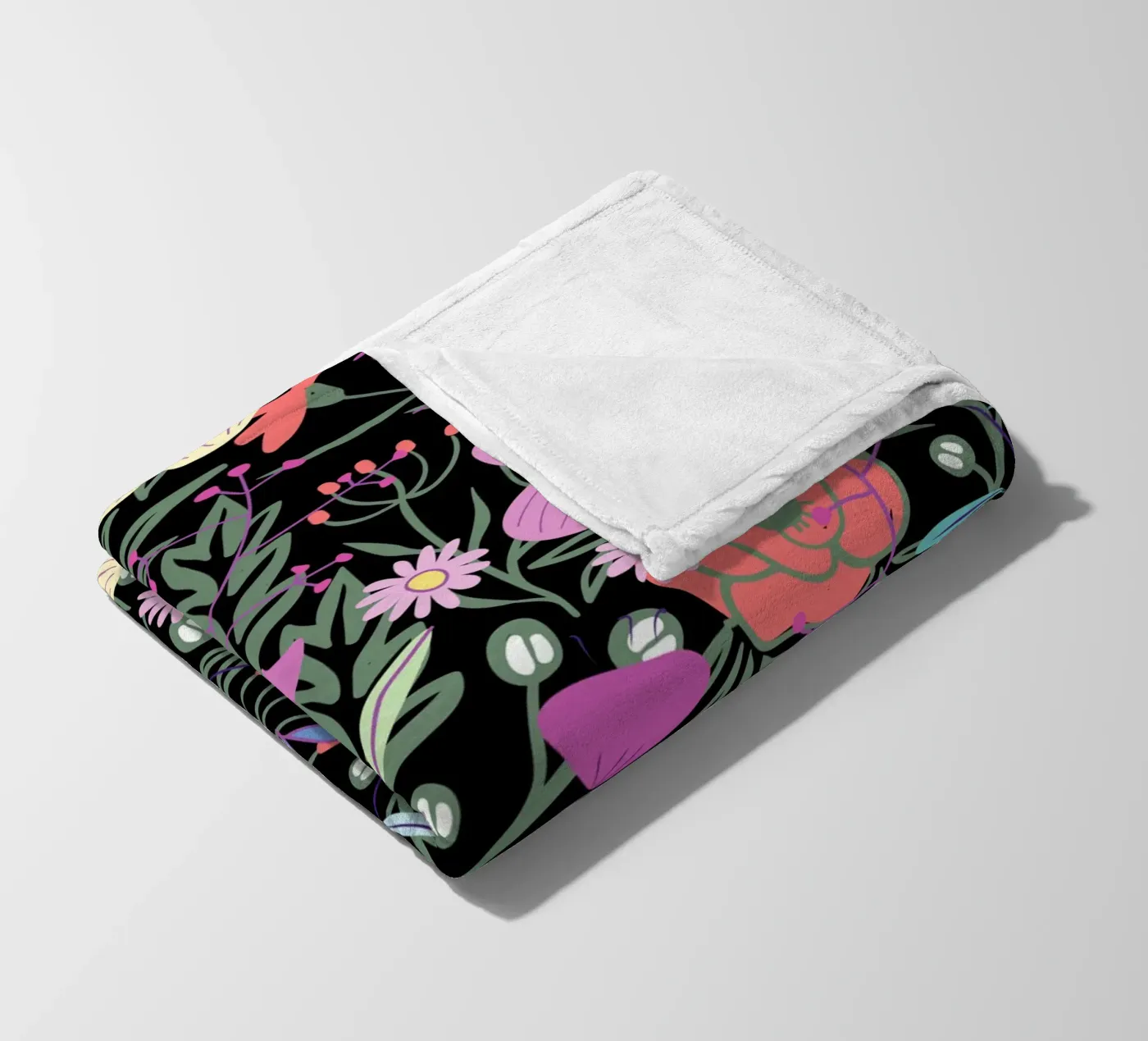 Botanical pattern 19 Fleecedecke von Little Dean