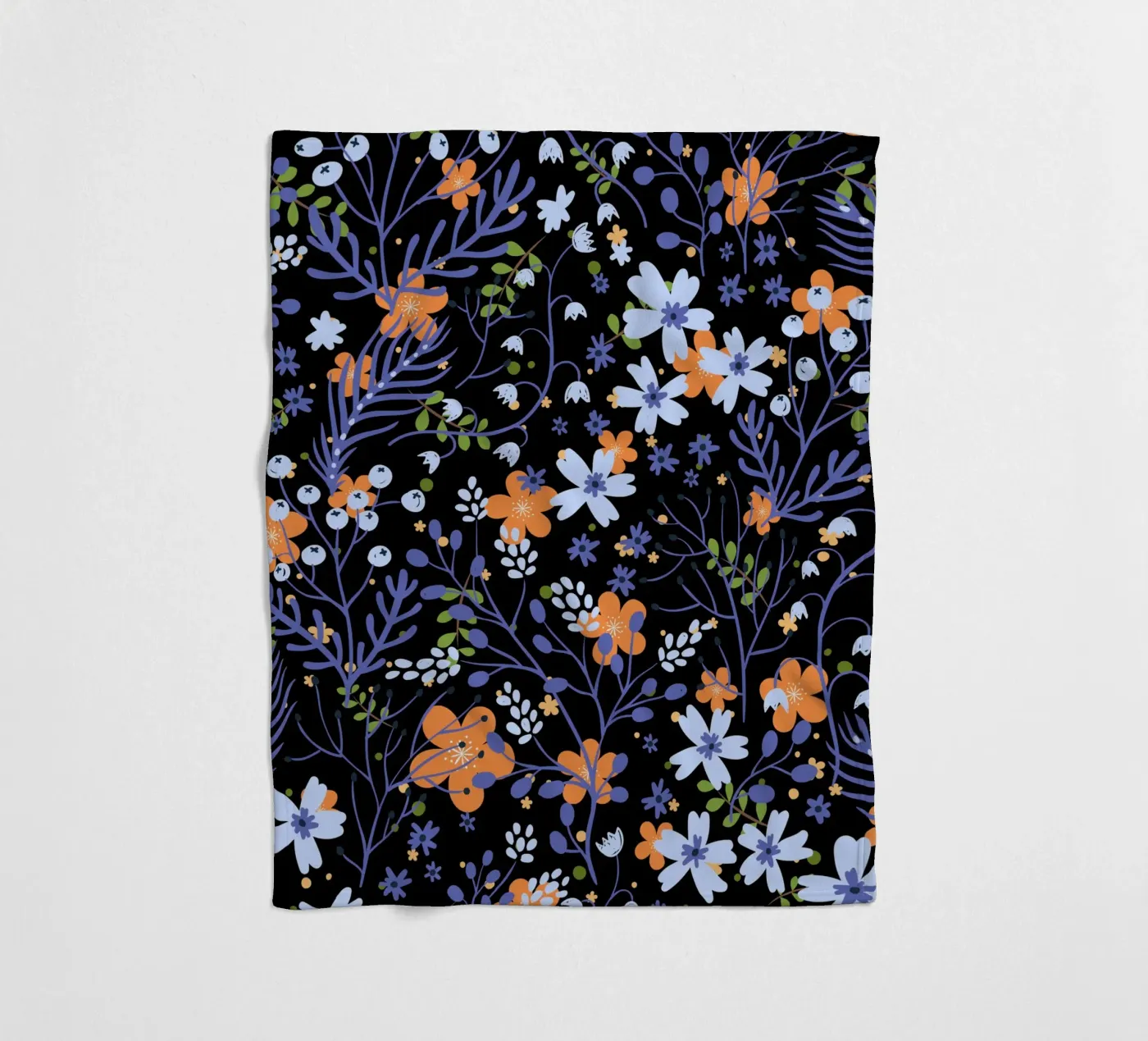 Botanical pattern 20 fleece blanket by Little Dean
