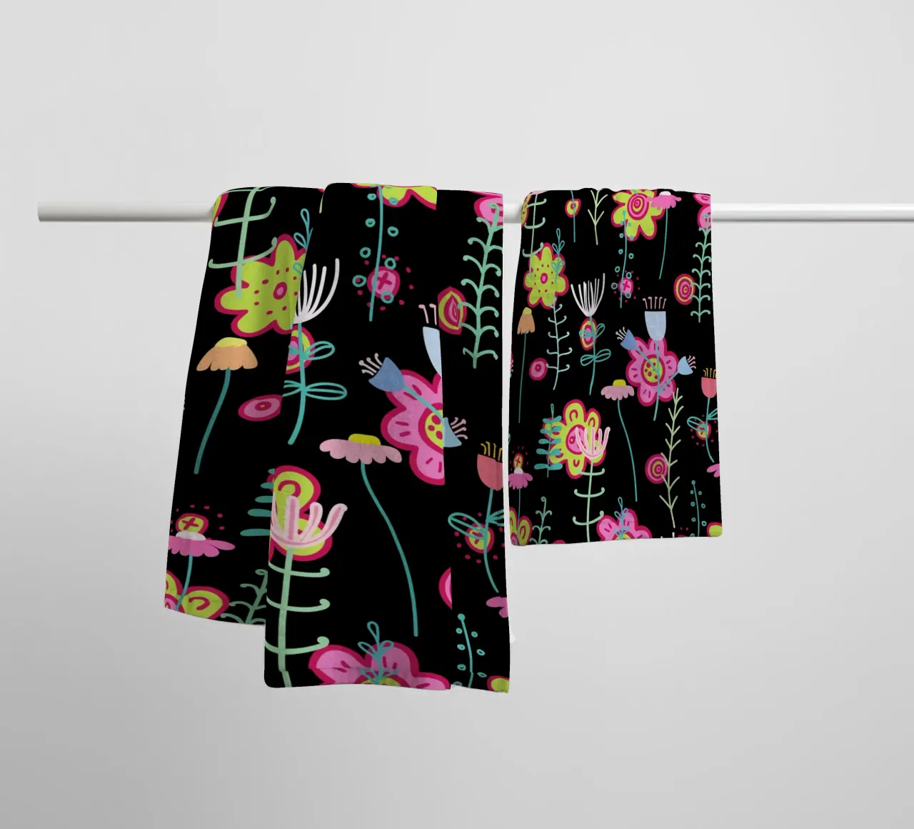 Botanical pattern 21 towel by Little Dean