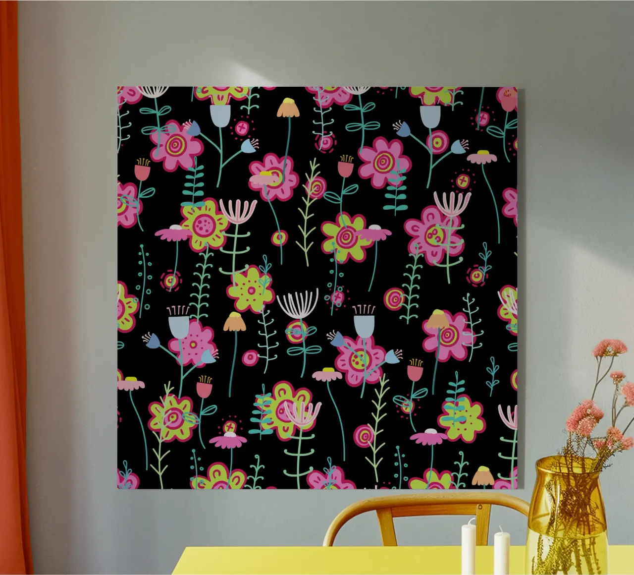 Botanical pattern 21 acryl van Little Dean