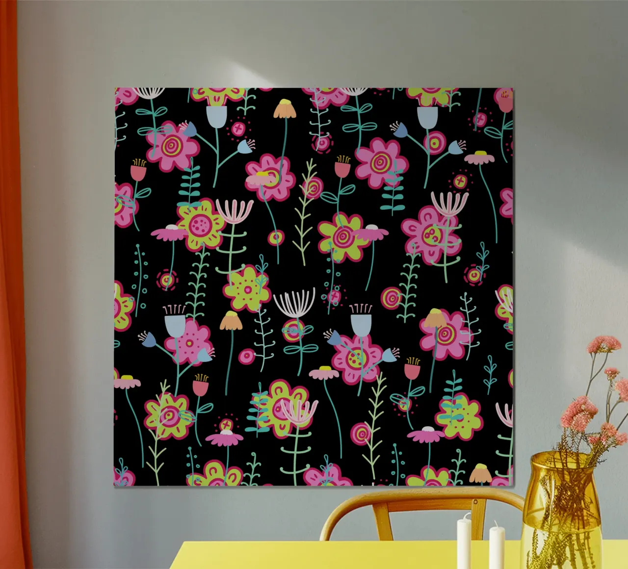 Motivo botanico 21 poster con telaio in alluminio da Little Dean
