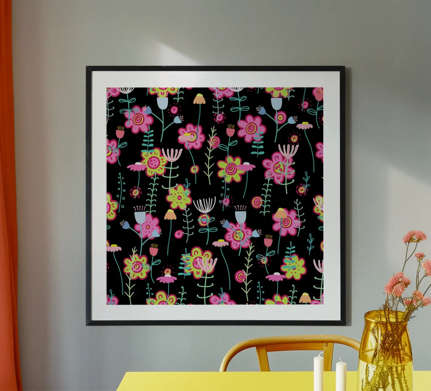 Botanisches Muster 21 Poster von Little Dean