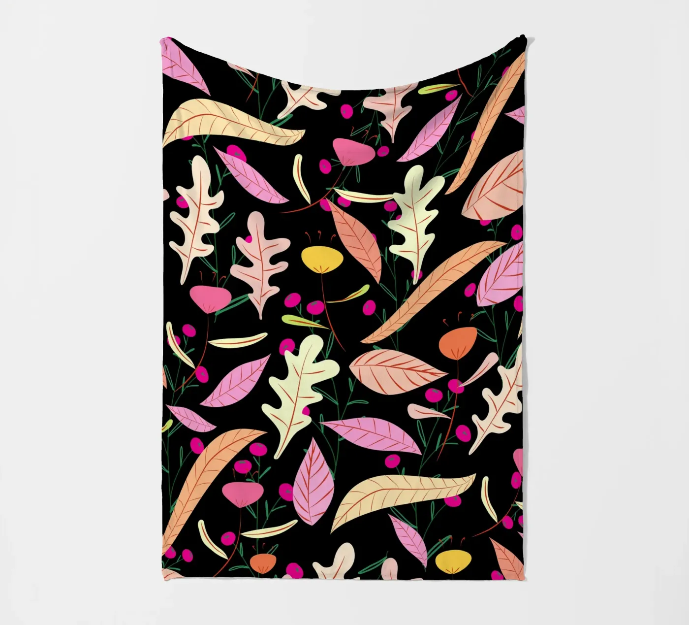 Botanical pattern 22 fleece blanket by Little Dean