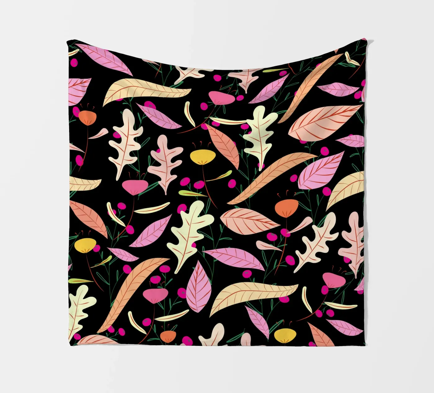 Botanical pattern 22 fleece blanket by Little Dean