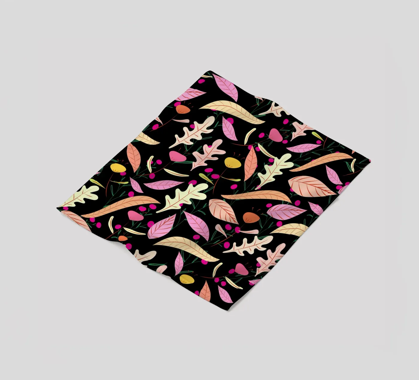Botanical pattern 22 fleece blanket by Little Dean