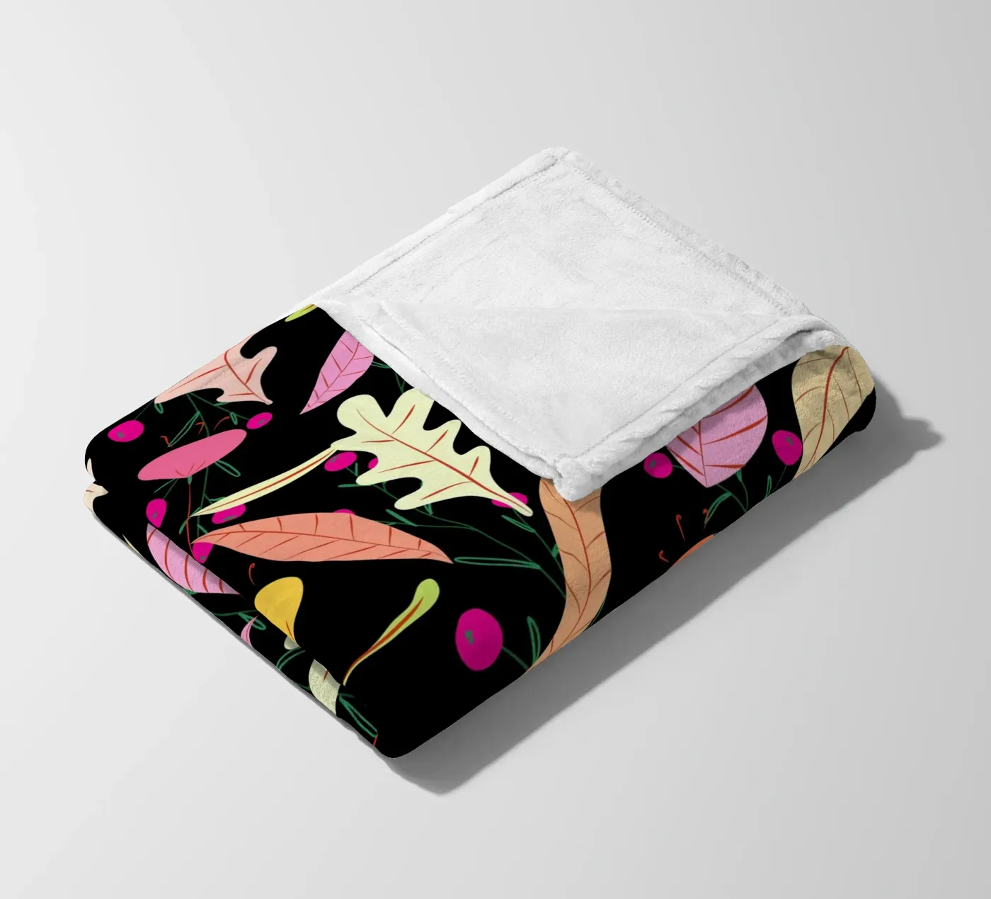 Botanical pattern 22 fleece blanket by Little Dean