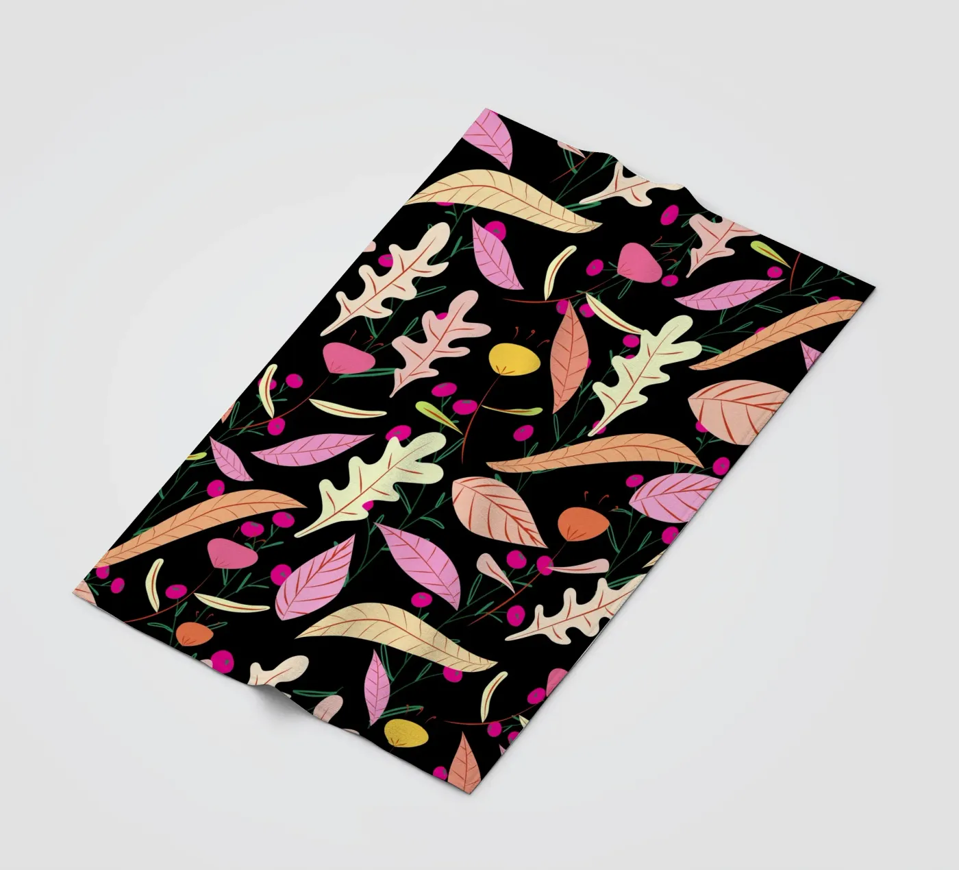 Botanical pattern 22 fleece blanket by Little Dean