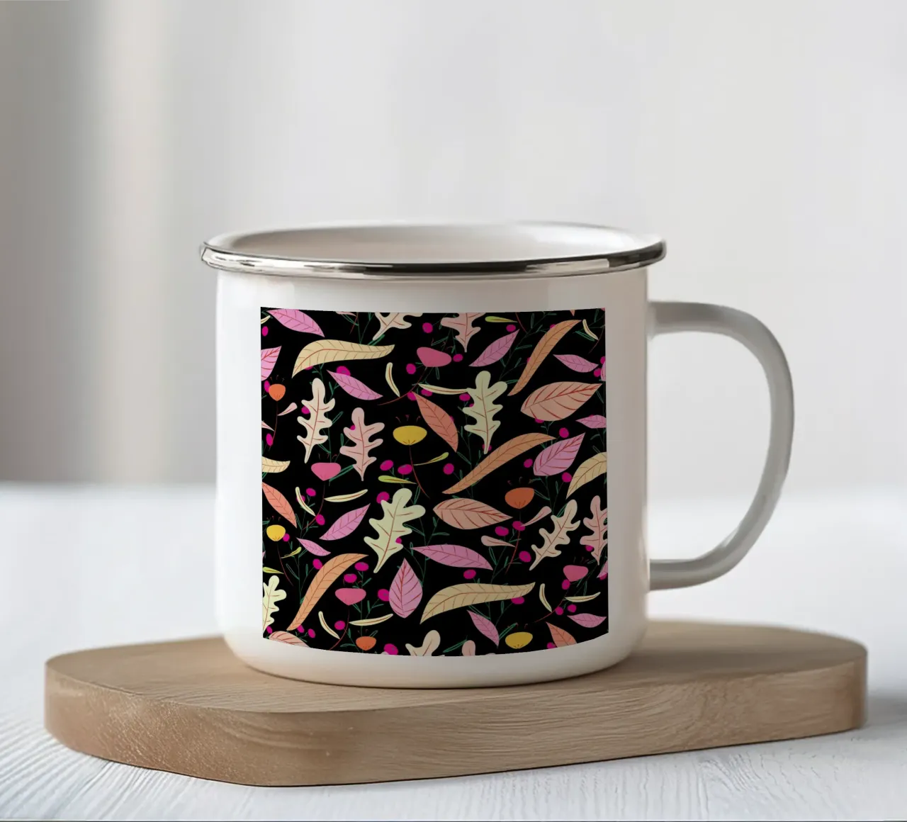 Motivo botanico 22 tazza in smalto da Little Dean