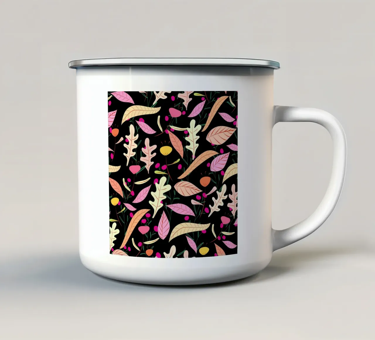 Motivo botanico 22 tazza in smalto da Little Dean