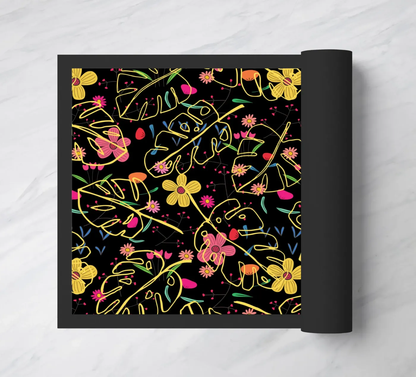 Botanical pattern 23 deurmat van Little Dean