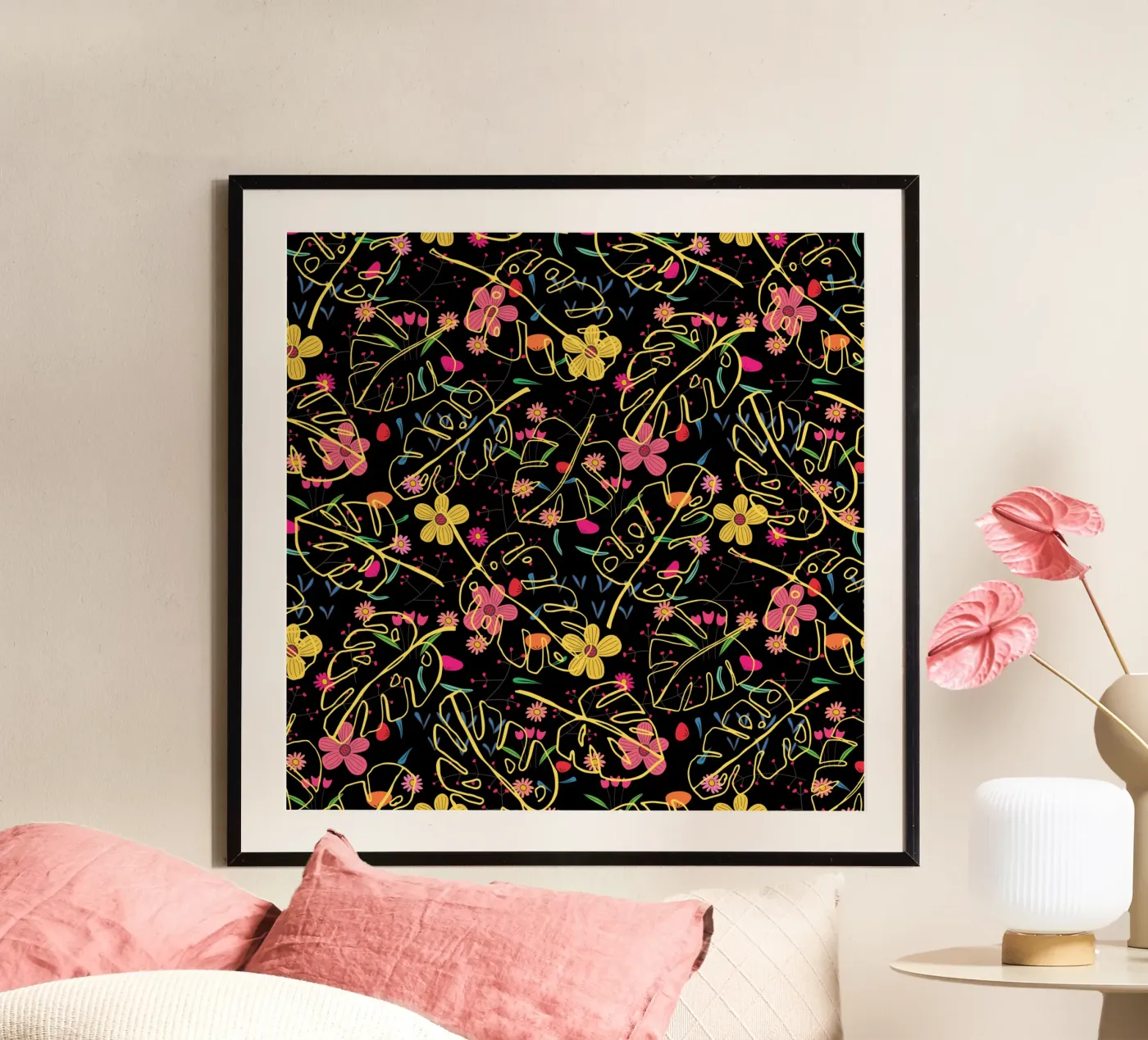 Botanical pattern 23 poster van Little Dean