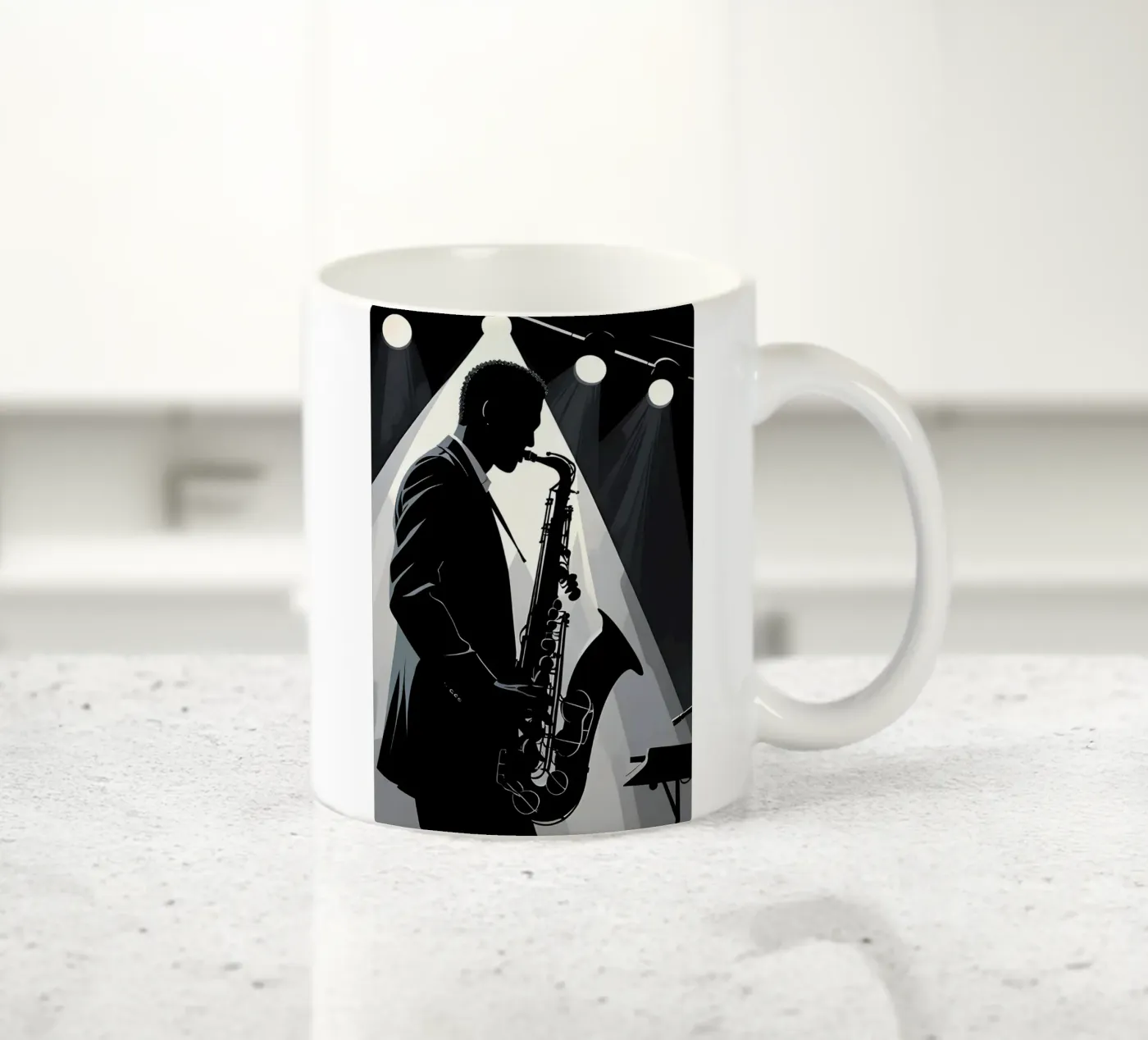 Jazz ceramic mug by Massimo Frascogna