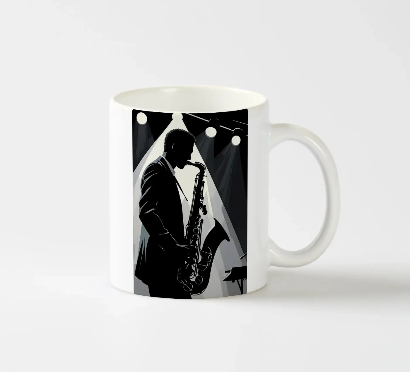 Jazz ceramic mug by Massimo Frascogna