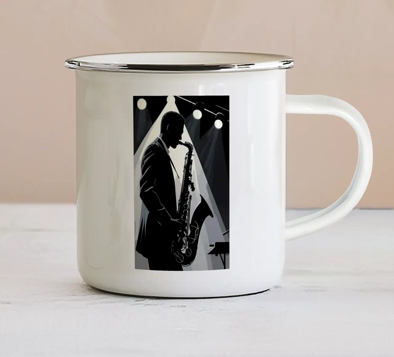 Jazz tazza in smalto da Massimo Frascogna