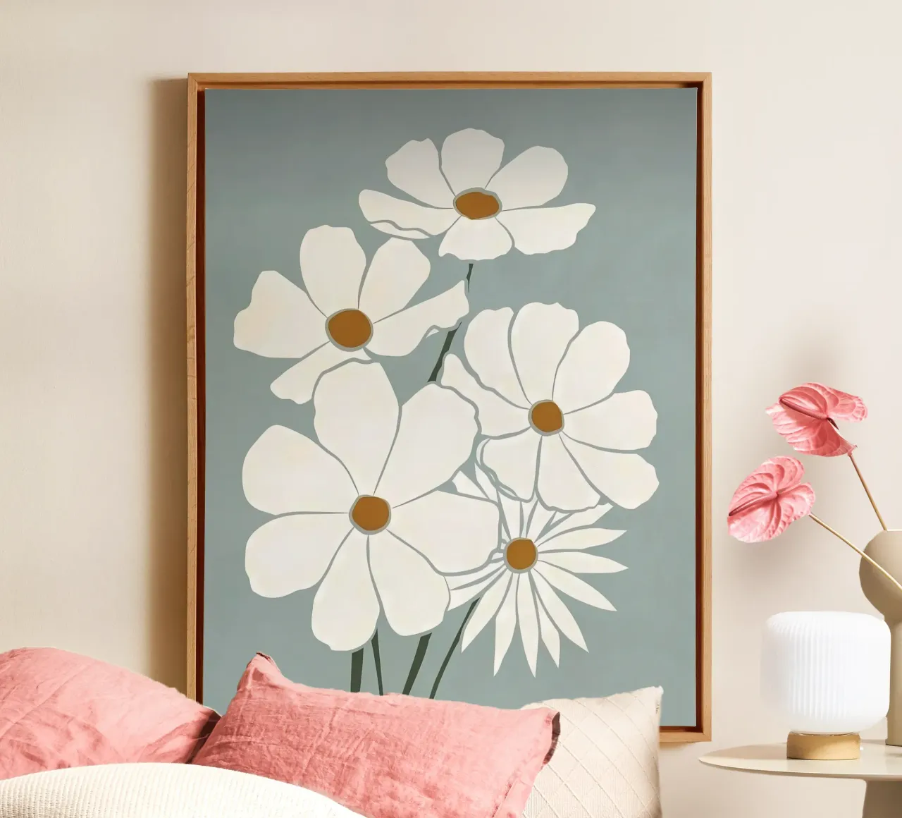 Fiori di margherita tela con Cornice a cassetta da Jose