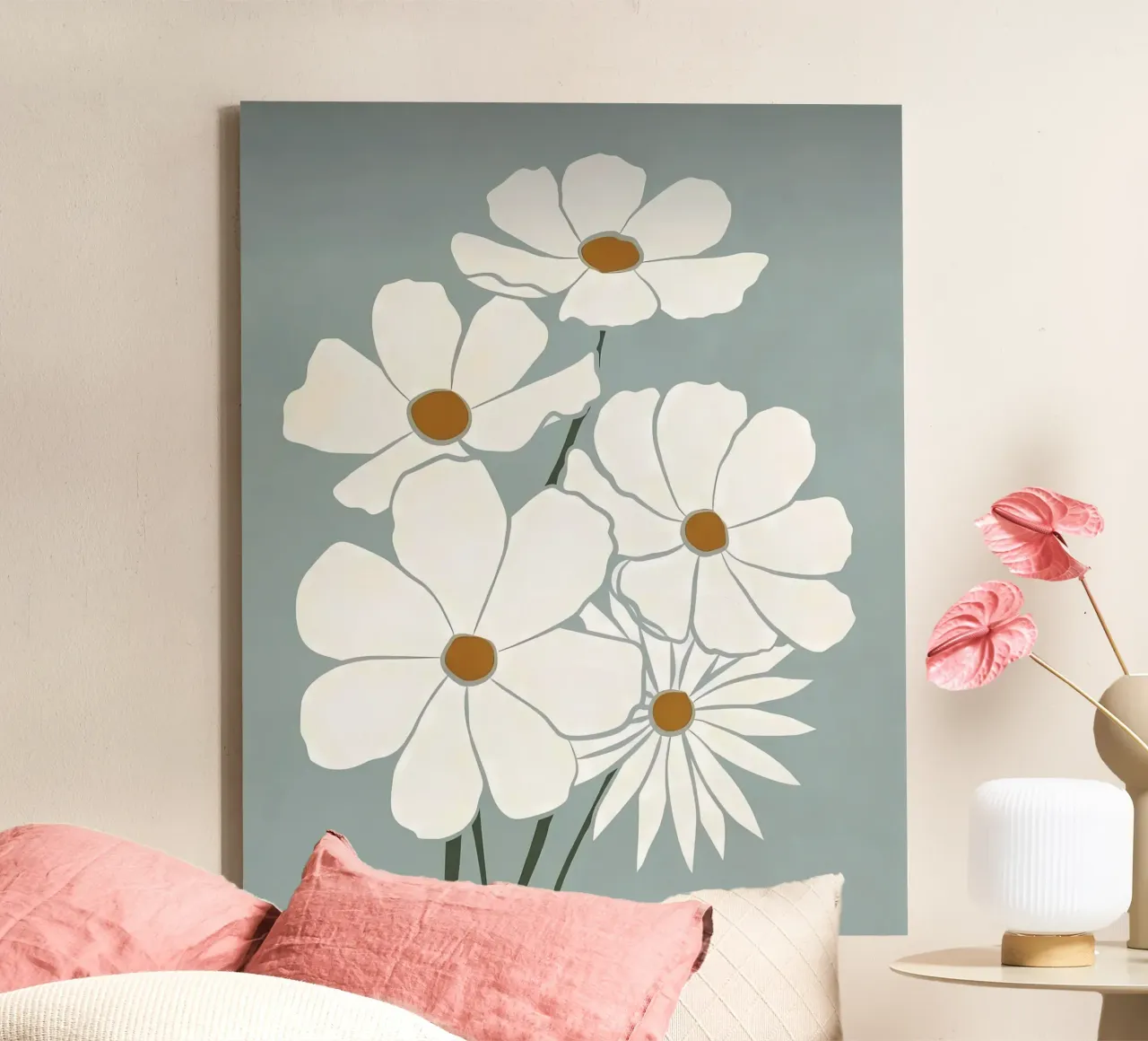 Fiori di margherita tela con Cornice a cassetta da Jose
