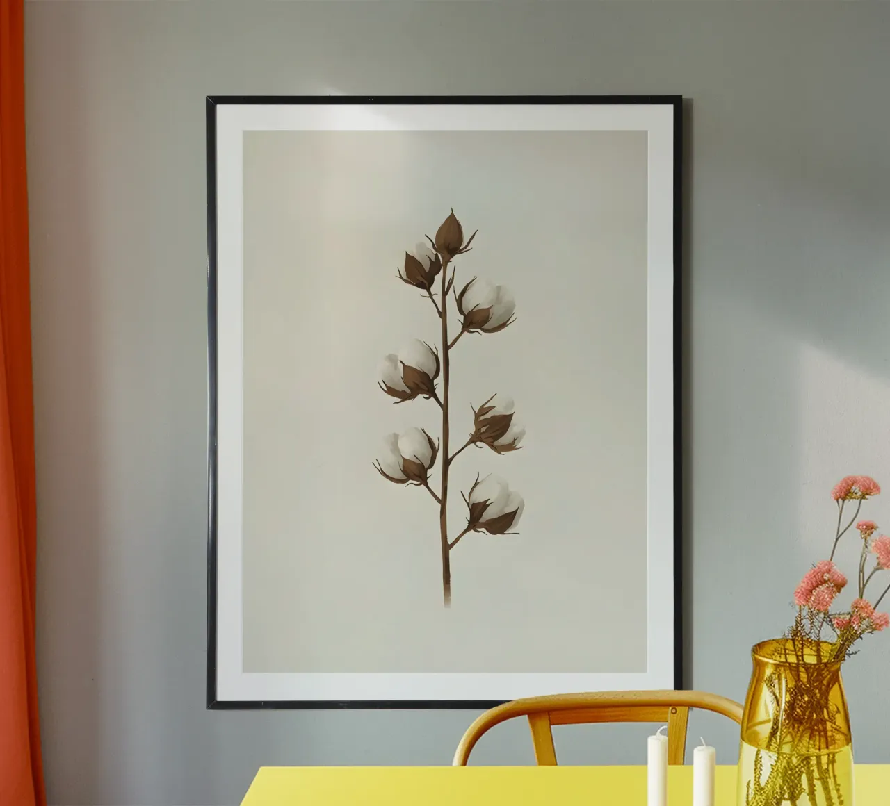 Stelo di cotone poster con telaio in plastica da The Green Room