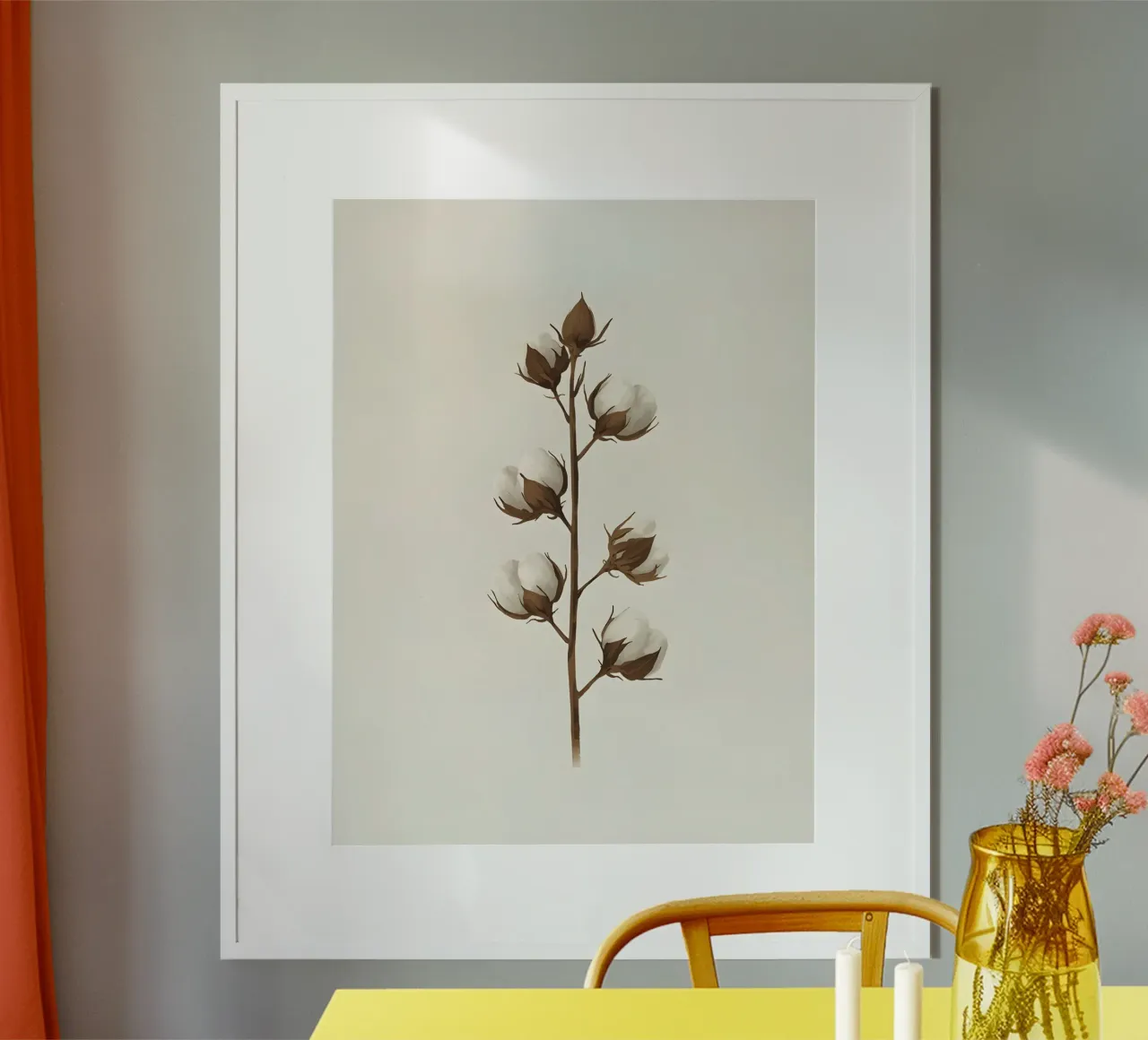 Stelo di cotone poster con telaio in plastica da The Green Room