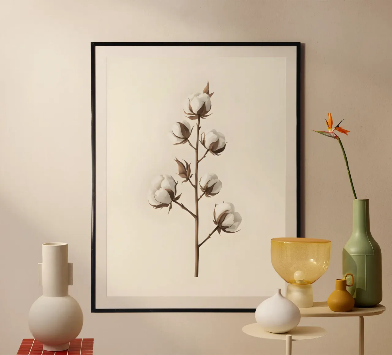 Stelo di cotone poster con telaio in alluminio da The Green Room