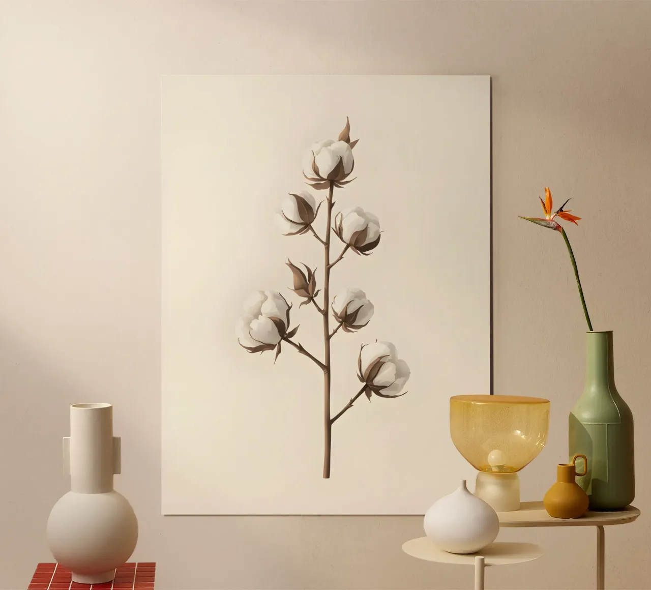 Stelo di cotone poster con telaio in alluminio da The Green Room