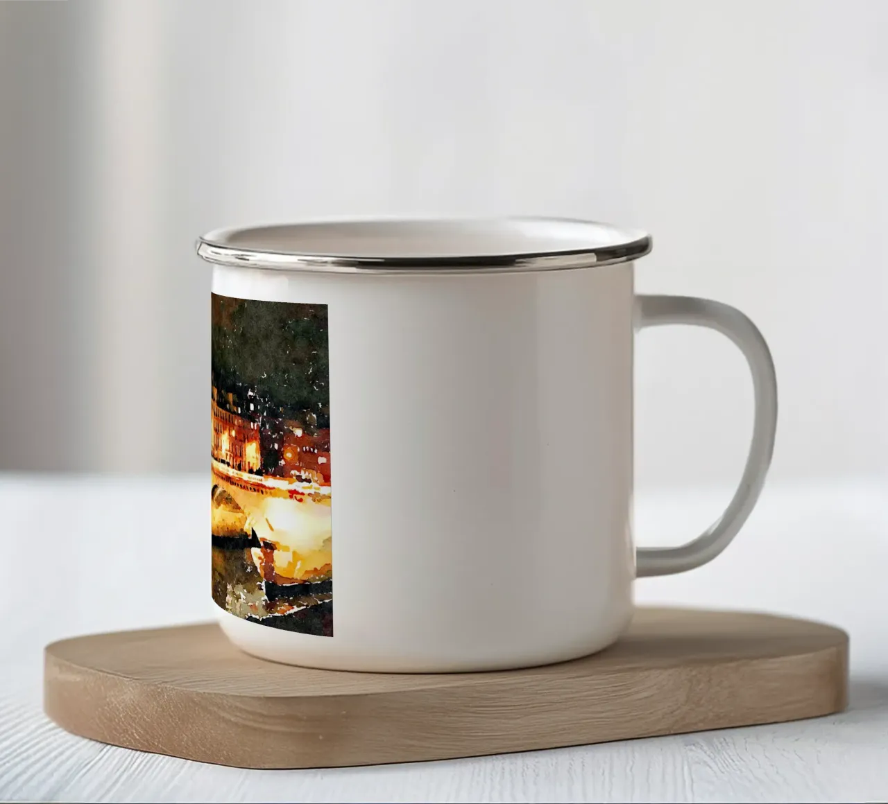A Parigi tazza in smalto da Massimo Frascogna