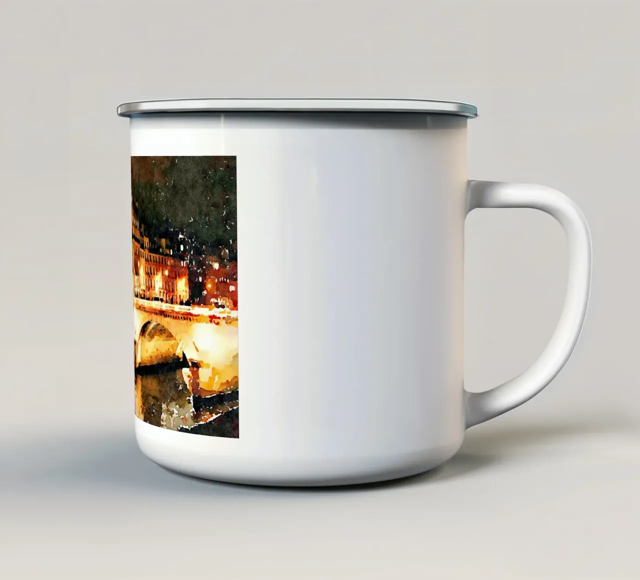 A Parigi tazza in smalto da Massimo Frascogna