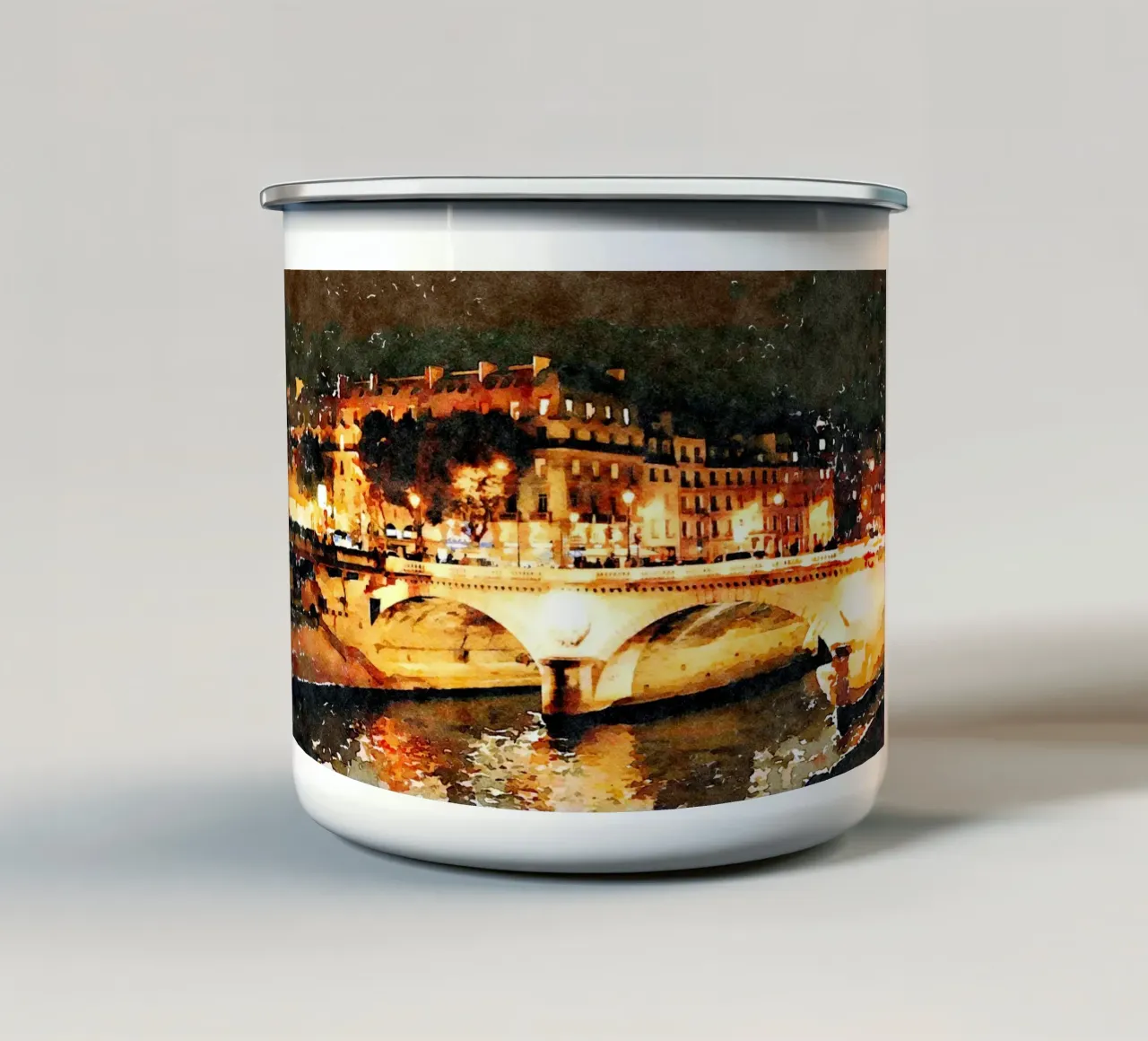 A Parigi tazza in smalto da Massimo Frascogna