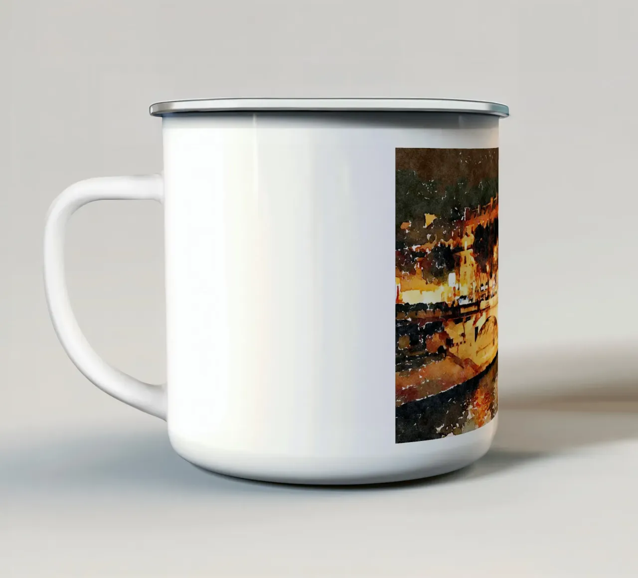 A Parigi tazza in smalto da Massimo Frascogna