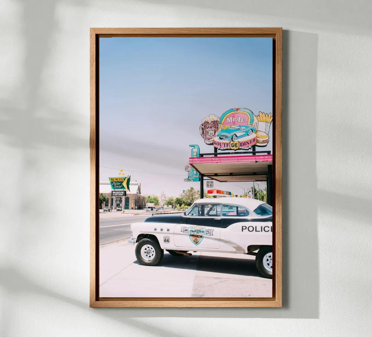 Route 66 Kingman Diner canvas met Baklijst van patiphotography