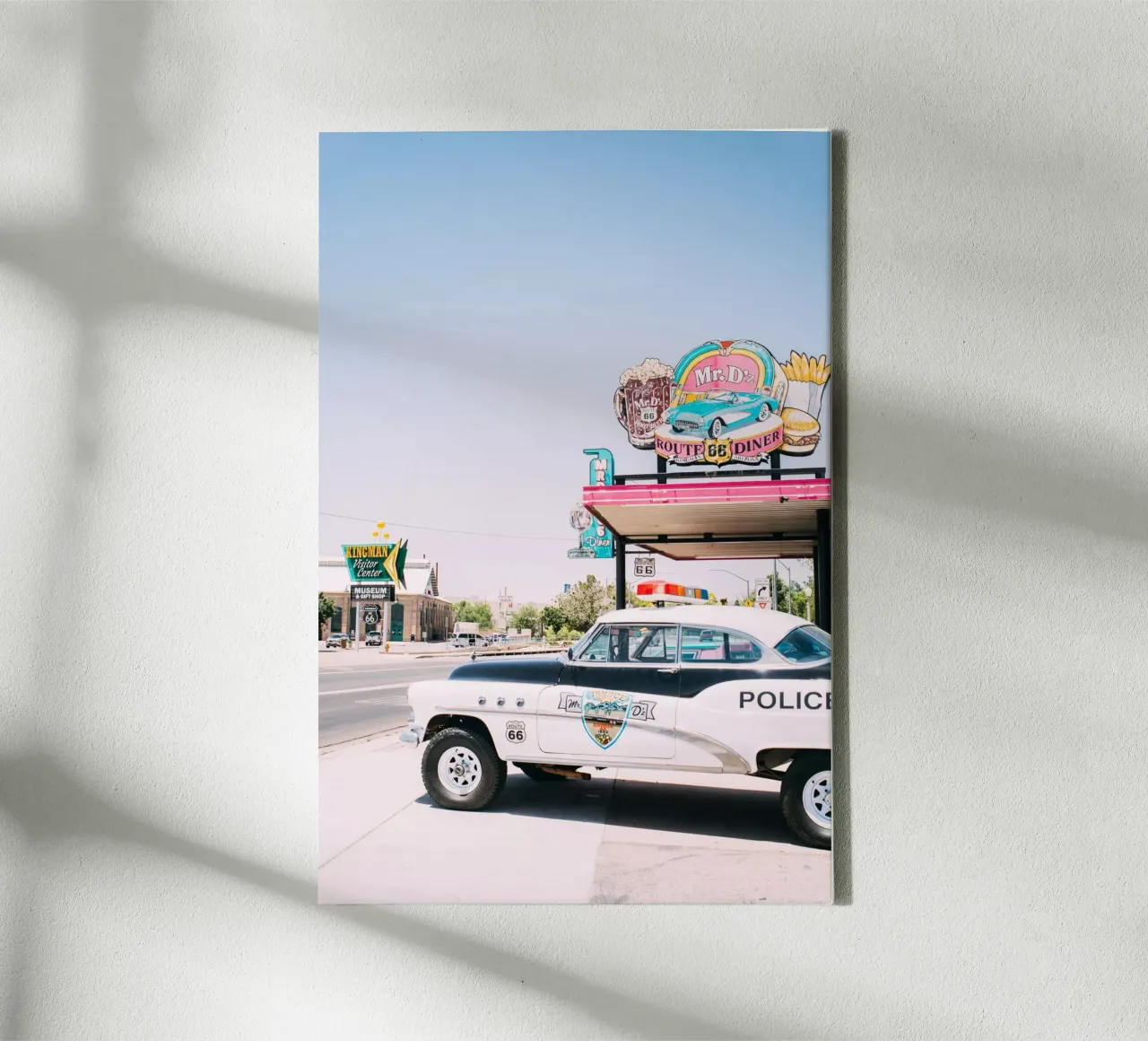 Route 66 Kingman Diner canvas met Baklijst van patiphotography