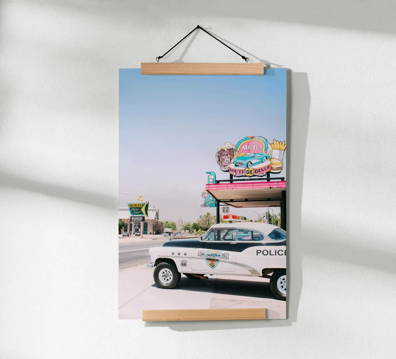 Route 66 Kingman Diner poster con telaio in plastica da patiphotography
