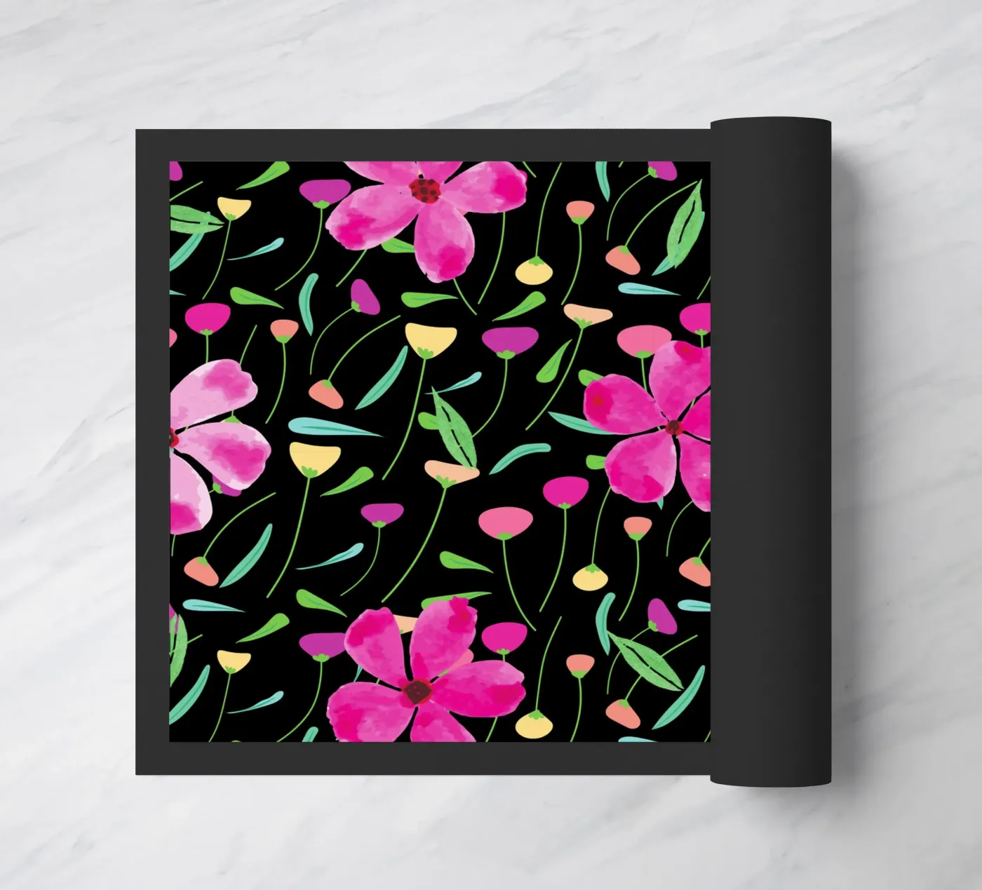 Botanical pattern 24 Fußmatte von Little Dean