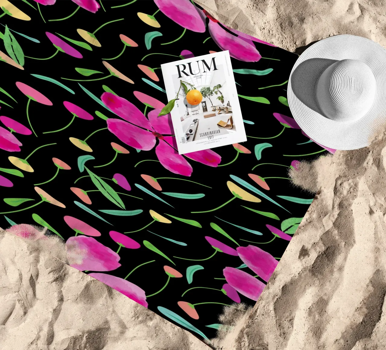 Botanical pattern 24 telo mare da Little Dean