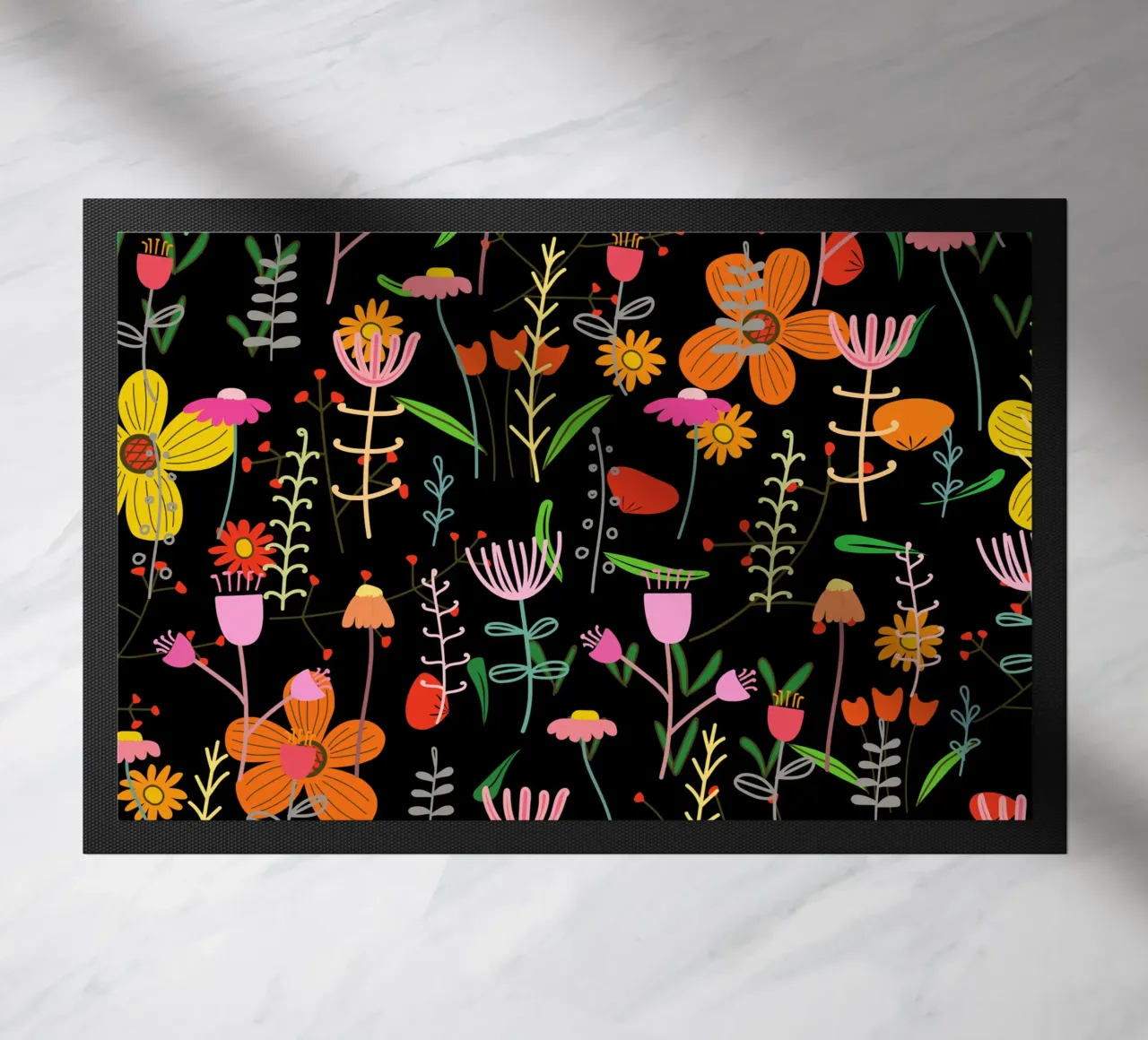Botanical pattern 25 doormat by Little Dean
