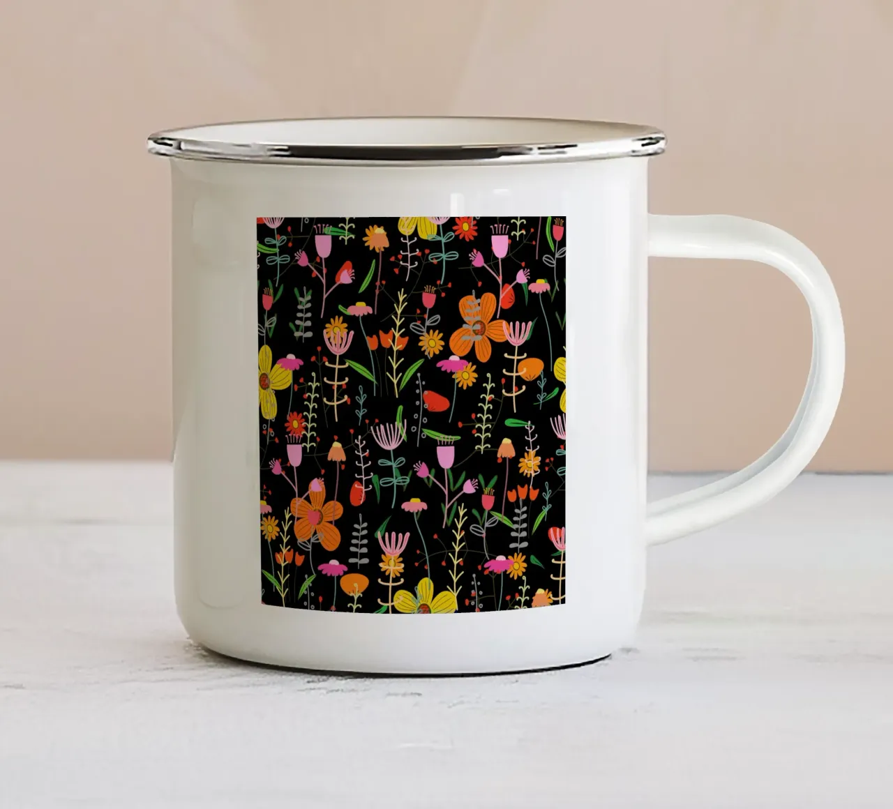 Motivo botanico 25 tazza in smalto da Little Dean